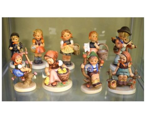 Nine assorted Hummel (M.J. Goebbel) figures (9)  