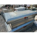Jobox Aluminum Diamond Plate Pick-up Tool Box, 60" x 29" x 20", Top-Door, Locked, No Key
