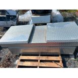 Weather Guard Aluminum Diamond Plate Pick-up Tool Box, 60" x 27" x 18", Two Top-Doors