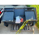 Wolverine Cement Mixer for Skidsteer, 48" x 28" x 21" Hopper, Single Auger, Bottom Hydraulic Gate