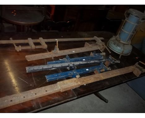 A PARAFFIN  HEATER AND FOUR SASH CLAMPS