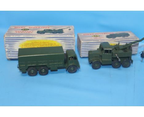 A BOXED DINKY 622 10-TON ARMY TRUCK, together with a boxed Dinky 661 recovery tractor