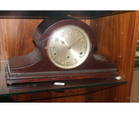 A NAPOLEON HAT MANTEL CLOCK