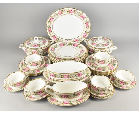 A Royal Doulton Royal Garden Dinner Service to Comprise Eight Dinner Plates, Eight Small Plates, Two Lidded Tureens, Platter,