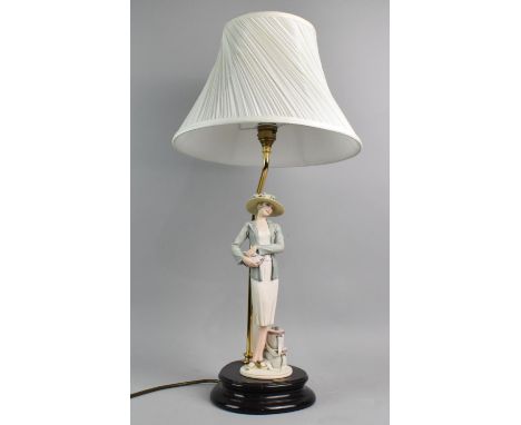 An Italian Giuseppe Armani Figural Table Lamp with Shade