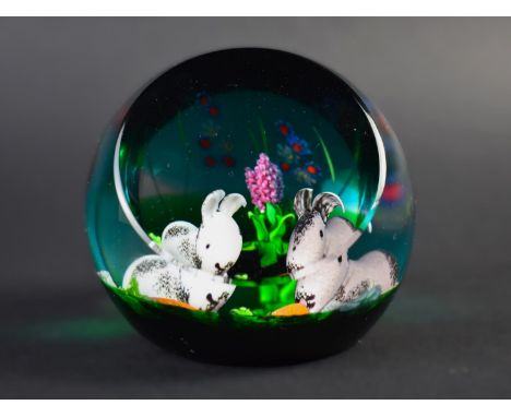 A Boxed Caithness Paperweight, Bunnies 19-25