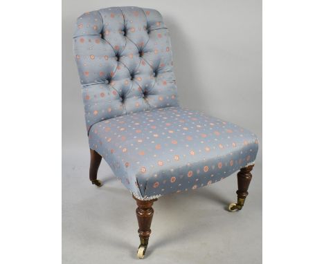 A 19th Century Button Upholstered Ladies Nursing Chair