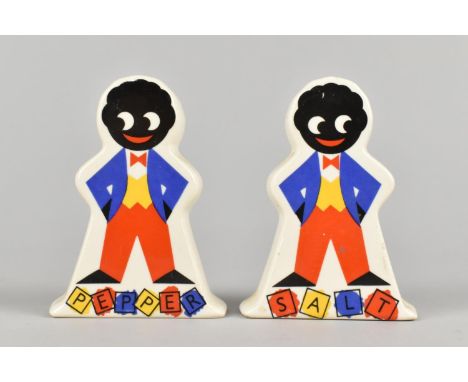 An Advertising Novelty Pair of Vintage Salt and Pepper Pots for Robertsons, 9cms High, Please Note that these items are Liste