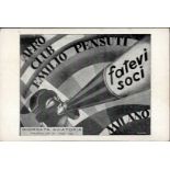 Futurismus Aero Club Emilio Pensuti Milano 1929 sign. N. Lonco I-II