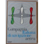 Futurismus TATO (Guglielmo Sansoni) Handgemalter Plakatenwurf Compagnia Italiana di navigazione