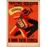 Futurismus DEPERO, Fortunato Teatro Goldoni 1924 Anton Giulio Bragaglia I-II