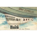 Bauhaus Dessau Leporello Zeppelin mit Bauhaus I-II