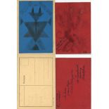 SIKA, Jutta Künstlerin der Wiener Werkstätte 2 handgemachte Ansichtskarten (1x signiert) KRAMPUS R!