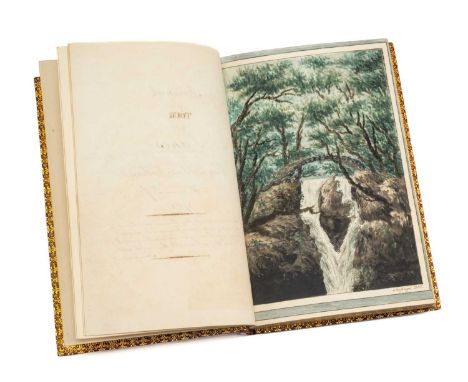 ANONYMOUS. Journal of a Tour to the Lakes in England and Scotland, handwritten manuscript on paper with watercolours, dated 1