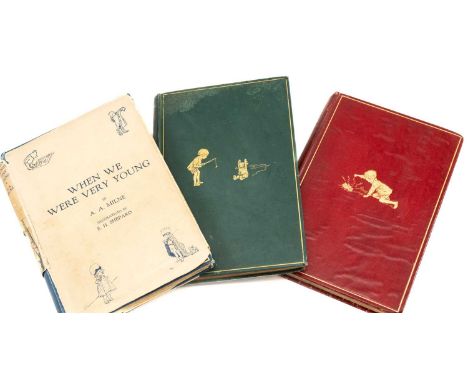 MILNE (A.A.) Winnie-the-Pooh, FIRST EDITION, publisher's gilt green cloth gilt, Methuen, 1926; Now We Are Six, FIRST EDITION,