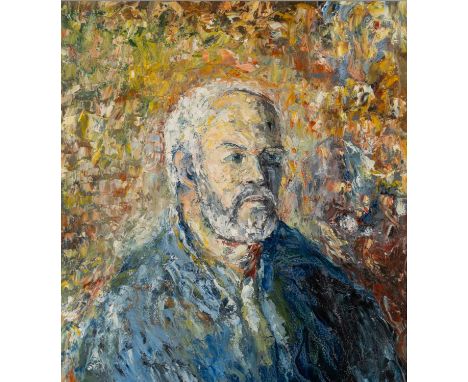 ‡ IVOR THOMAS (1928-1980) impasto oil on board - believed 'self-portrait', 51 x 47cmsProvenance: Private collection West Wale