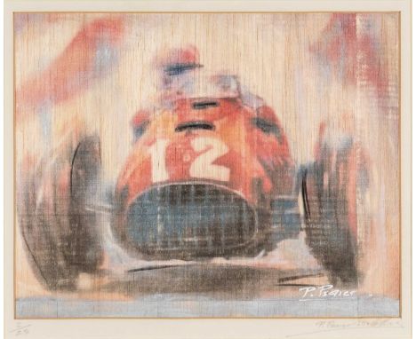 ‡ PIETRO PSAIER (Italian [unconfirmed], 1936-2004) limited edition (2/25) screenprint - entitled 'Ferrari No.12 - The GP Star