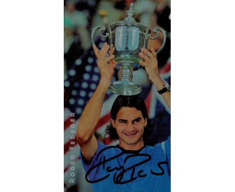 Roger Federer signed 6x4 colour Nike promo photo. Roger Federer ( born 8 August 1981) is a Swiss professional tennis player. 