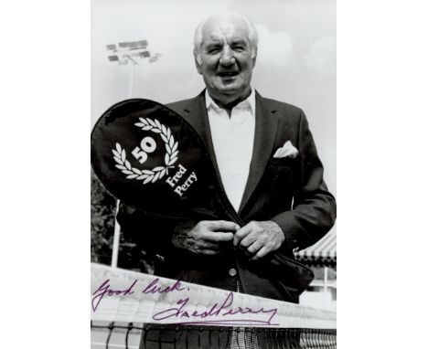 Fred Perry signed 7x5 black and white photo. Frederick John Perry (18 May 1909 - 2 February 1995) was a British tennis and ta