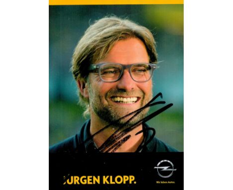 Jurgen Klopp signed 6x4 colour promo photo. Jürgen Norbert Klopp ( born 16 June 1967) is a German professional football manag