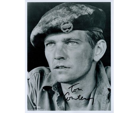 Tom Courtenay signed 10x8 black and white vintage photo. After studying at the Royal Academy of Dramatic Art, Courtenay achie