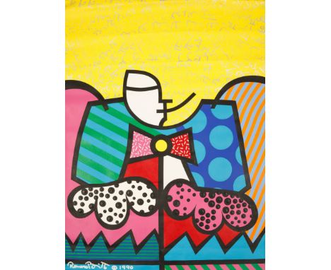 ROMERO BRITTO (BRAZILIAN B. 1963)Hands of Fire,1990acrylic on canvas102 x 79 cm (40 1/8 x 31 1/8 in.)signed and dated lower r