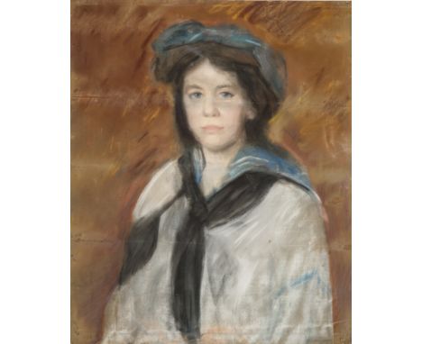 CHARLES WEBSTER HAWTHORNE (AMERICAN 1872-1930)Portrait of a Young Girl,pastel on paper58 x 48 cm (23 x 19 in.)CONDITIONObserv