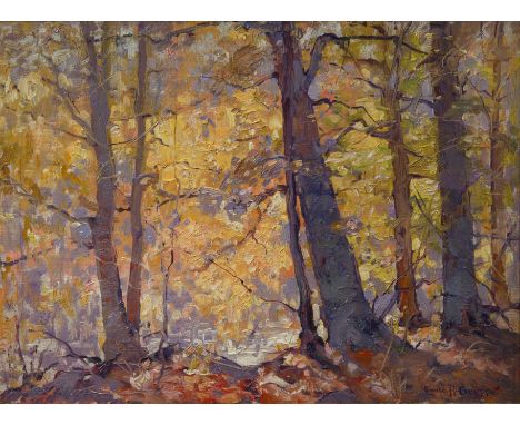 EMILE ALBERT GRUPPE (AMERICAN 1896-1978)Autumn Forest,oil on board30 x 40 cm (11 3/4 x 15 3/4 in.)signed lower rightCONDITION