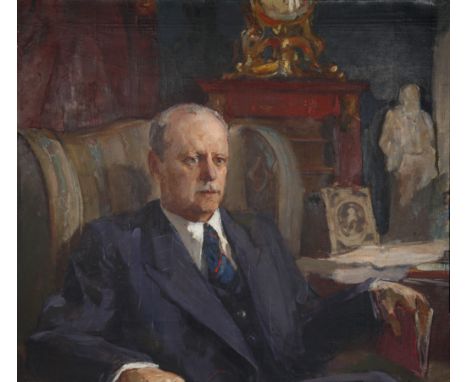 ALEXANDER SAMOKHVALOV (RUSSIAN 1894-1971)Portrait of Sergei Aleksandrovich Rinkevich,oil on canvas87.5 x 100 cm (34 1/2 x 39 