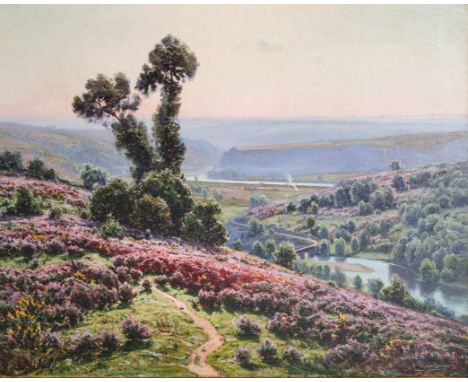 WILLIAM DIDIER-POUGET (FRENCH 1864-1959)Bruyere a l'aube,oil on canvas74 x 92 cm (29 1/8 x 36 1/4 in.)signed lower right PROV