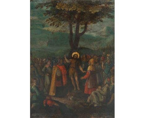 16TH CENTURY ITALIAN ARTISTSermon Beneath a Tree,oil on copper19 x 14 cm (7 1/2 x 5 1/2 in.)PROVENANCEPrivate Collection for 