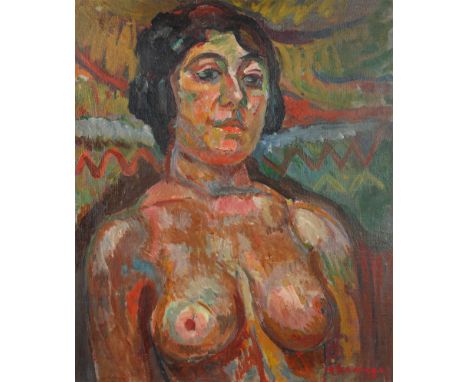 PINCHUS KREMEGNE (FRENCH 1890-1981)Femme nue,circa 1919oil on canvas55 x 46 cm (21 5/8 x 18 1/8 in.)signed lower right PROVEN