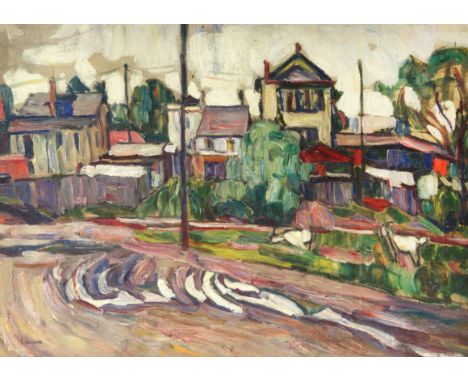 ABRAHAM MANIEVICH (UKRAINIAN 1883-1942)After the Rain,oil on canvas47 x 67.9 cm ( 18 1/2 x 26 3/4 in.)signed lower rightPROVE