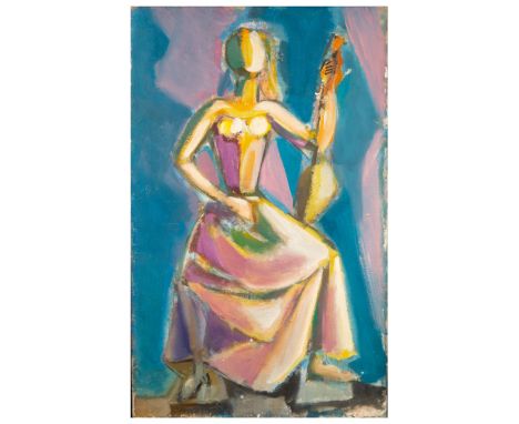 SERGI ESSAIAN (RUSSIAN 1939-2007)Musician,oil on canvas 61 x 36.8 cm (24 x 14 1/2  in.)signed lower rightPROVENANCESDZY Soder