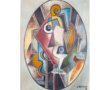 GEORGES TERZIAN (ARMENIAN B. 1939)Violon au verre blanc,oil on canvas65 x 50 cm (25 5/8 x 19 3/4 in.)signed lower rightPROVEN