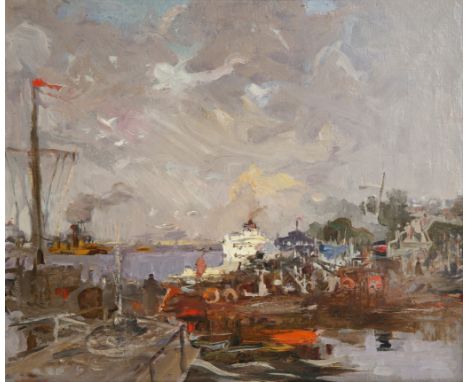 RUSSIAN ARTIST, LATE 20TH CENTURY View of Sevastopol,circa 1960soil on canvas 34 x 40 cm (13 3/8 x 15 3/4 in.)PROVENANCEPaul 