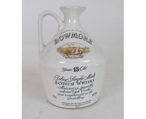 BOWMORE  Islay Single Malt Scotch Whisky 15 Year Old, Glasgow Garden Festival 1988 in Ceramic Decanter Condition Report:Avail