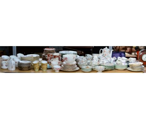 ^ A Minton china Haddon Hall pattern breakfast service; a similar Marlow pattern tea service; and a quantity of 20th century 
