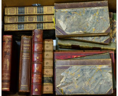 A collection of sporting books including Sporting Magazine, Notitia Venatica, Mr Sponge, Noble Science of Fox Hunting, Nimrod