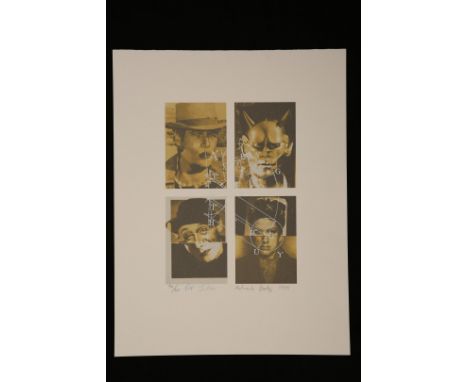 SIR EDUARDO PAOLOZZI (BRITISH, 1924-2005), SPLIT HEADS PORTRAIT STUDIES, signed, dated 1995 and dedicated, no. 30/30, unframe