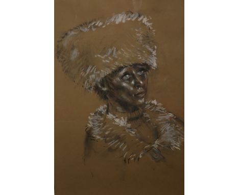 HAROLD RILEY (BORN 1934), PORTRAIT OF A LADY, signed and dated '67 lower right, pastel, framed. 58cm by 47cmThis lot is subje