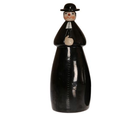 A ROBJ FIGURAL DECANTER, CURÉ, circa 1921-31, black printed mark. 26cm