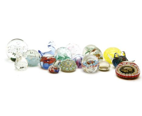 A collection of various 20th century paperweights, to include Caithness, and others