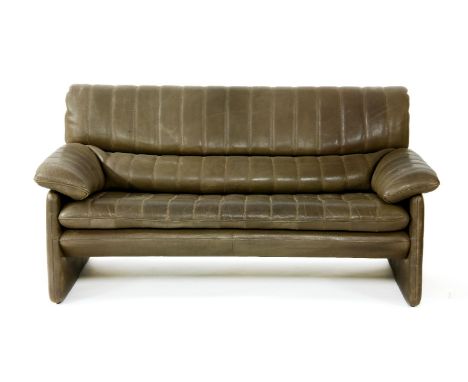 A leather sofa, by de Sede, 1970s, 154cm wide, 85cm deep, 78cm high