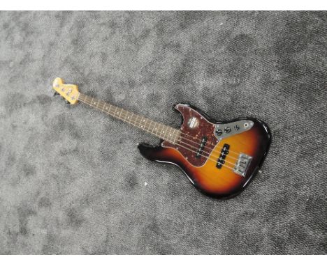 A Modern Fender Jazz Bass, serial number US15081997, cutom shop pup upgrade, with Fender Hard Shell Case 