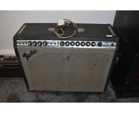 A  vintage Fender Twin Reverb valve amplifier, silver face, some restoration, replacement valves and Celestion speakers