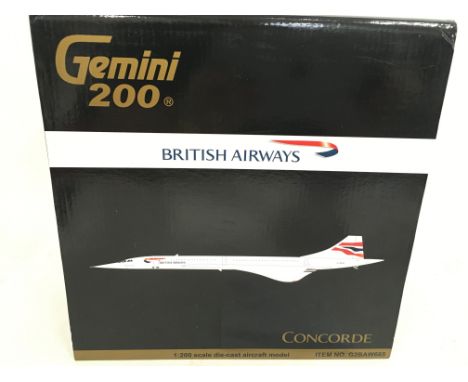 A Boxed Gemini 200 British Airways Concorde 1:200 scale. one Set of Wheels has been Glued In.