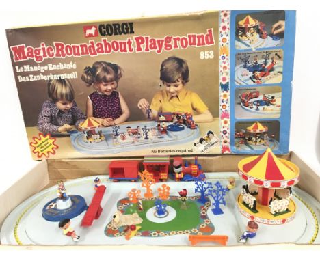 A boxed Corgi Magic Roundabout playground 31071..853. In working order.