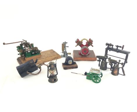 A box containing various live steam engine tools and accessories.