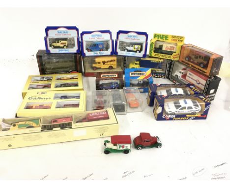 A boxed collection of boxed model vehicles by Corgi..Matchbox and others.